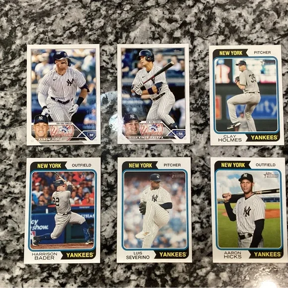 ⚫️ Yankees: Aaron Judge - Isiah Kiner-Falefa - Holmes, Bader, Hicks, Severino - Picture 2 of 8